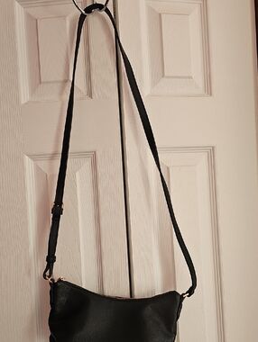 a new day Black Crossbody Bag with Gold Hardware